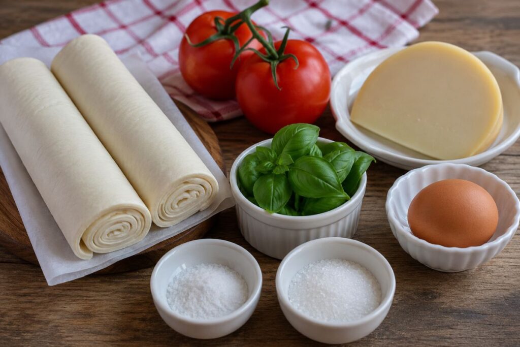 medaglioni di pasta sfoglia in friggitrice ad aria, ingredienti