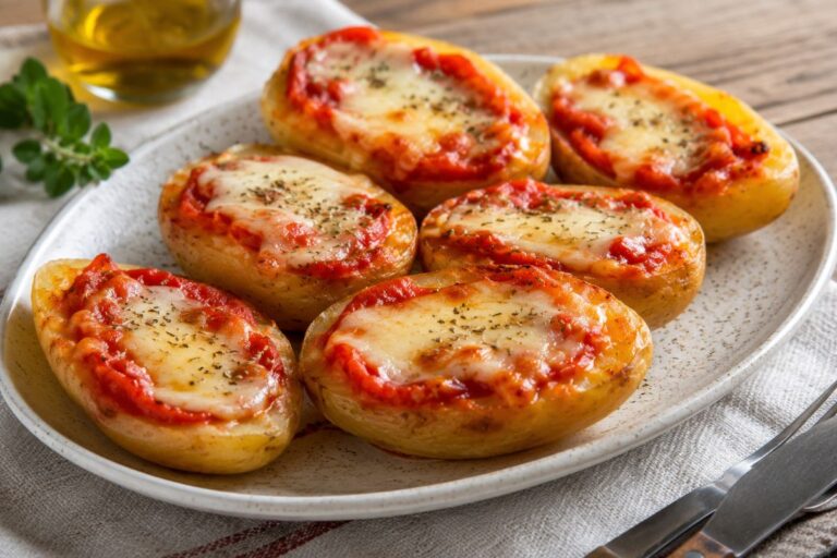 Solite, noiose patate? Falle così: barchette alla pizzaiola in friggitrice ad aria. Ricetta economica
