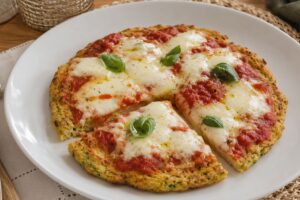 pizza di zucchine senza glutine in friggitrice ad aria