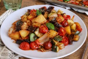 Caponata light in friggitrice ad aria