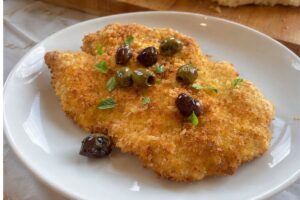 Cotolette di pollo con pane carasau e parmigiano in friggitrice ad aria