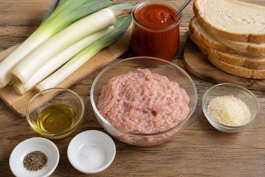 Crostoni proteici con pollo e porri in friggitrice ad aria ingredienti Crostoni proteici con pollo e porri in friggitrice ad aria, ingredienti