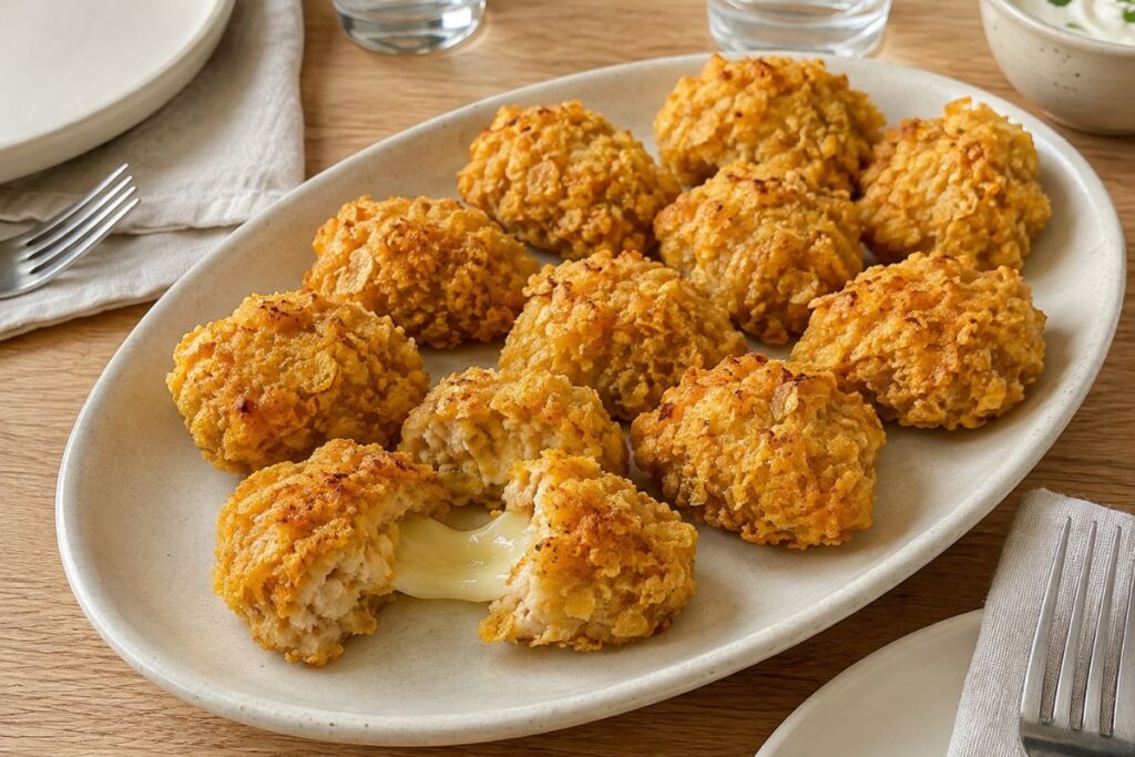 Nuggets di ceci con cuore filante in friggitrice ad aria