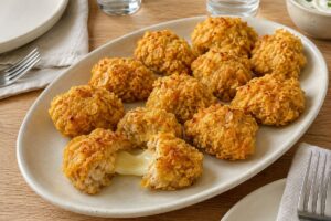 Nuggets di ceci con cuore filante in friggitrice ad aria