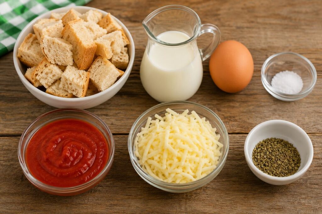 Pizzette di pane raffermo in friggitrice ad aria, ingredienti