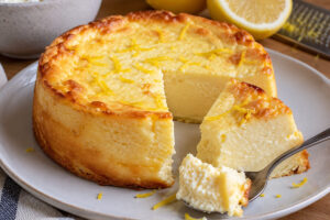 Torta di ricotta al limone in friggitrice ad aria