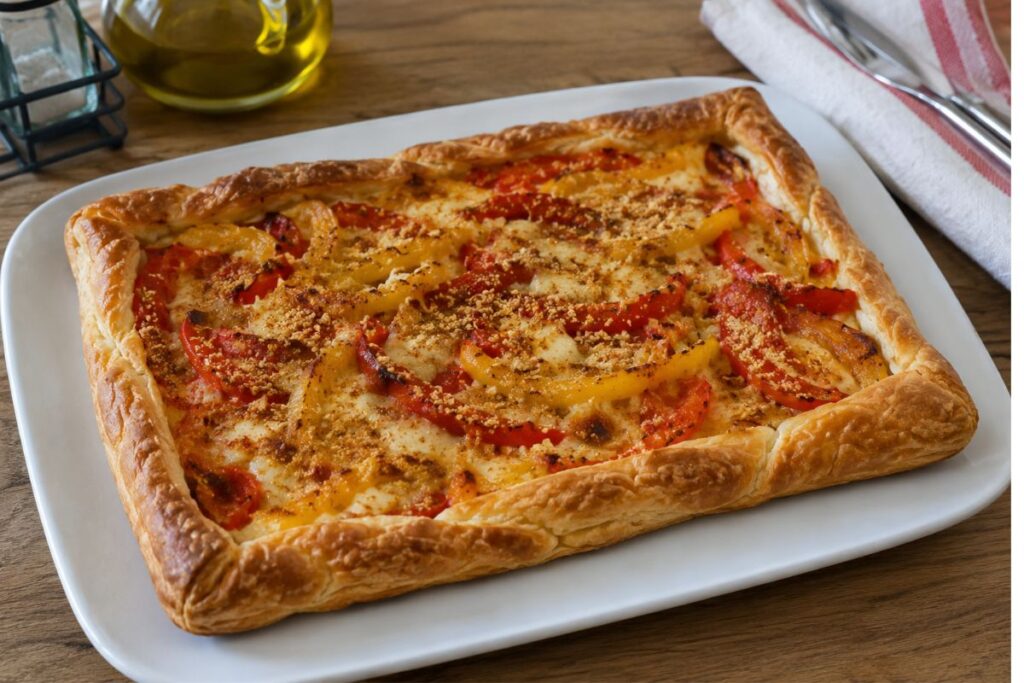 Torta salata ai peperoni speziati in friggitrice ad aria