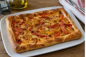Torta salata ai peperoni speziati in friggitrice ad aria