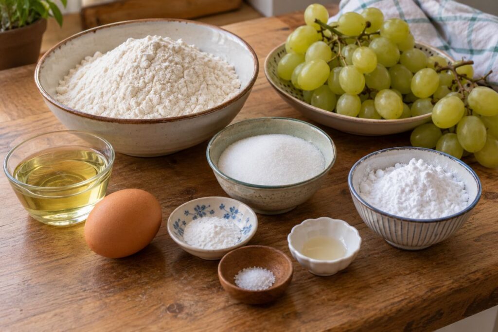 Biscotti all’uva bianca in friggitrice ad aria, ingredienti