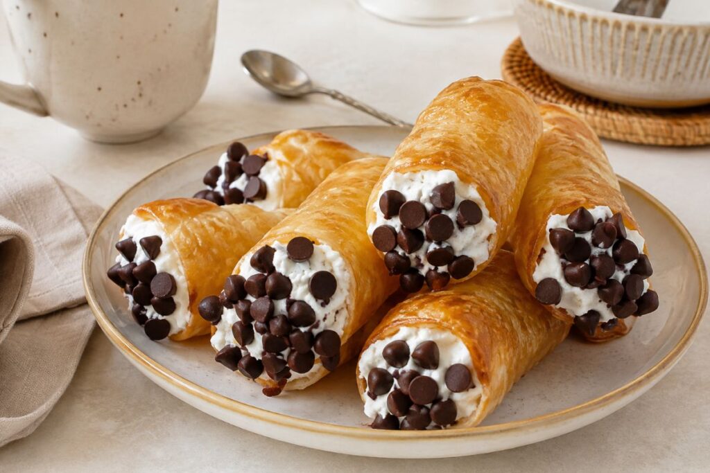 Cannoncini di carta di riso con ricotta in friggitrice ad aria