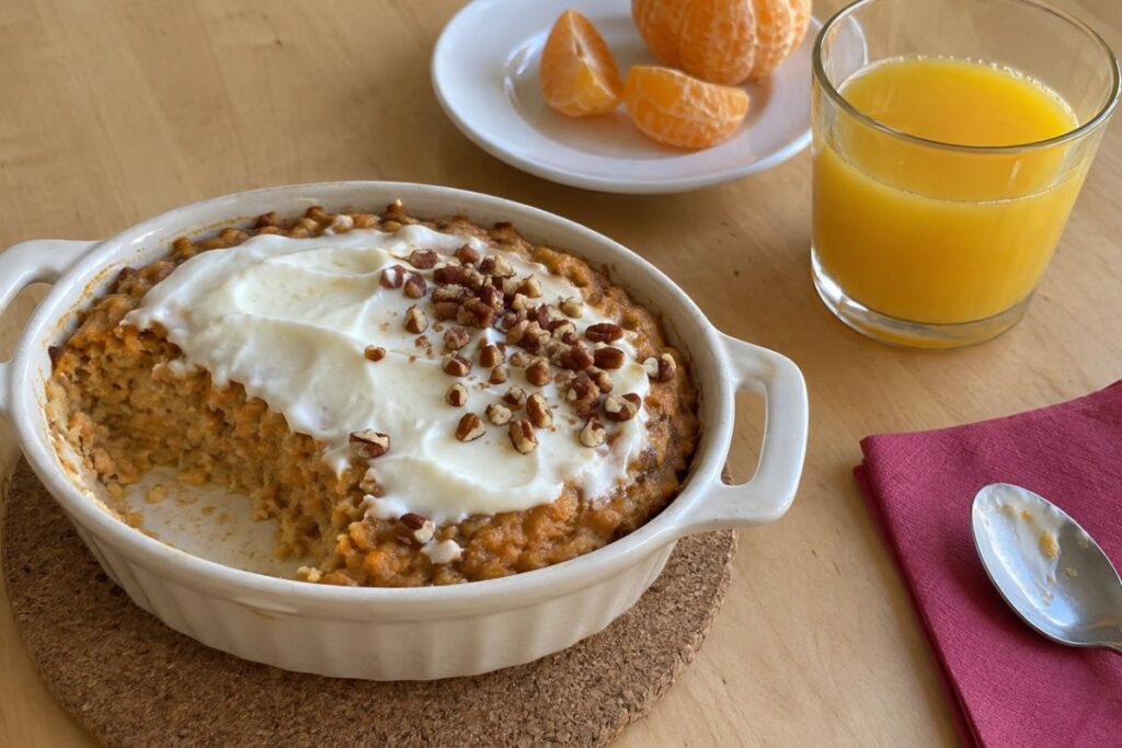 Carrot cake proteica in friggitrice ad aria