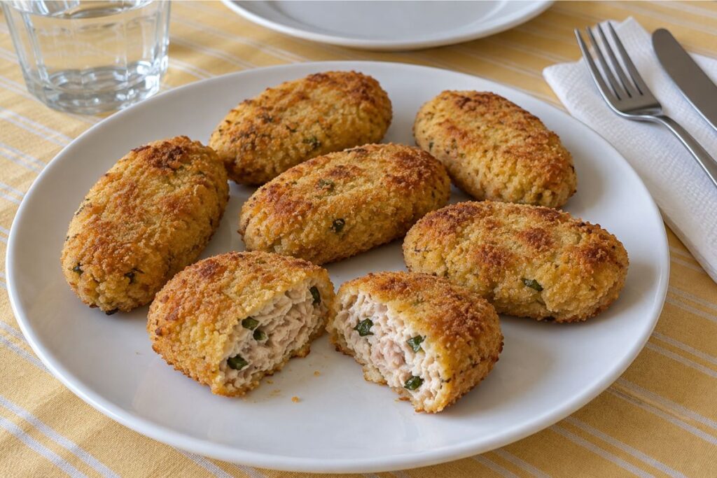 Crocchette di ricotta e tonno in friggitrice ad aria
