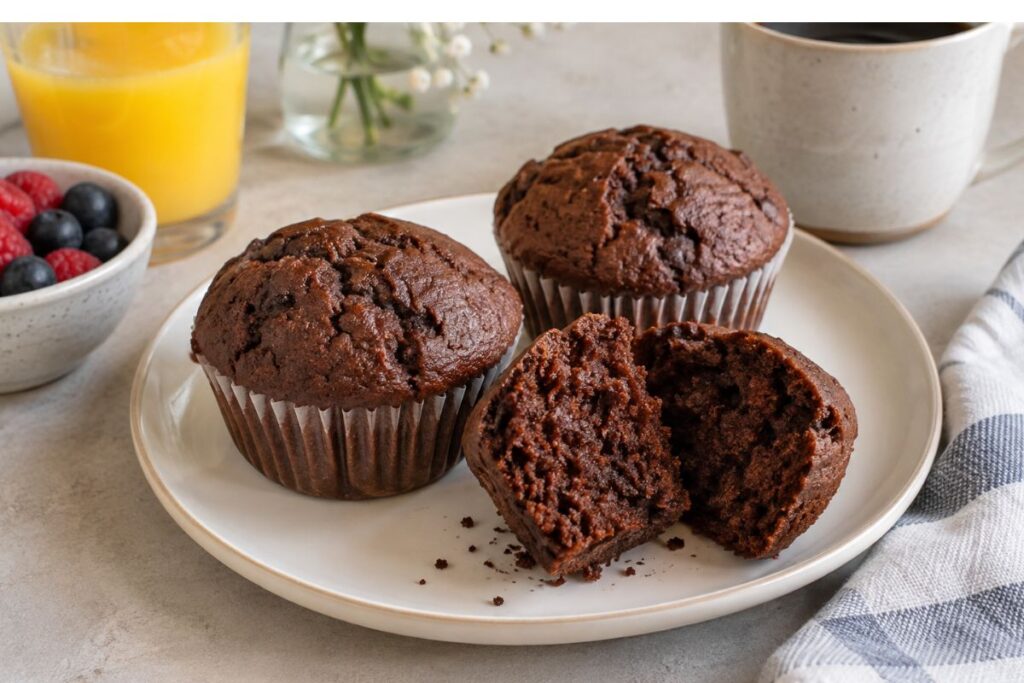 Muffin al cacao in friggitrice ad aria