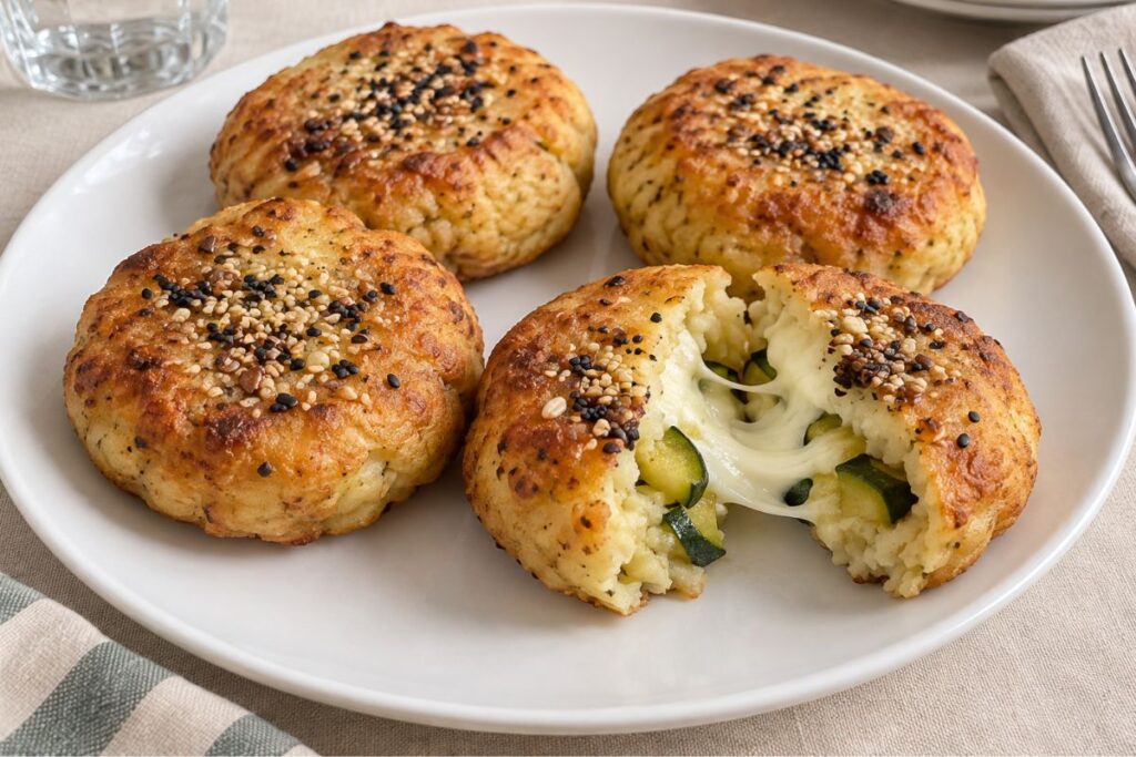 Panini di patate ripieni con zucchine e formaggio