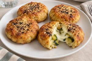 Panini di patate ripieni con zucchine e formaggio