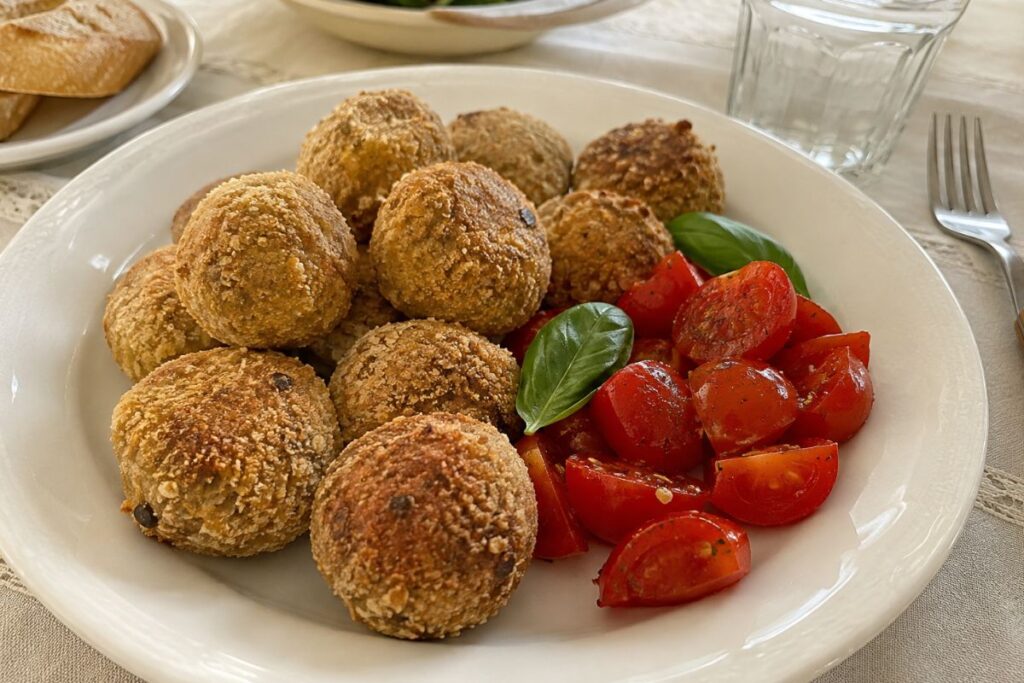 Polpette di melanzane in friggitrice ad aria