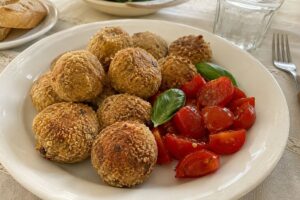 Polpette di melanzane in friggitrice ad aria