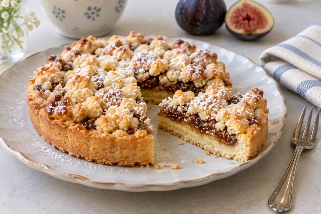Sbriciolata con marmellata di fichi in friggitrice ad aria