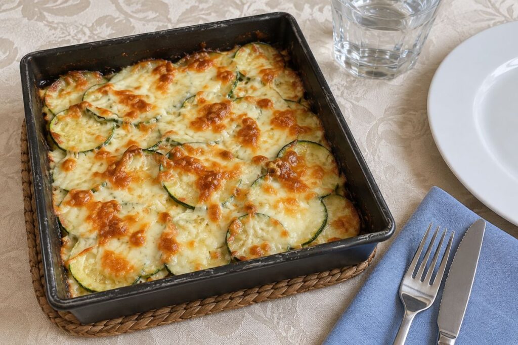 Sformatino di zucchine e provola in friggitrice ad aria
