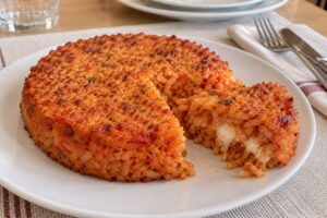 Sformato di riso fit in friggitrice ad aria