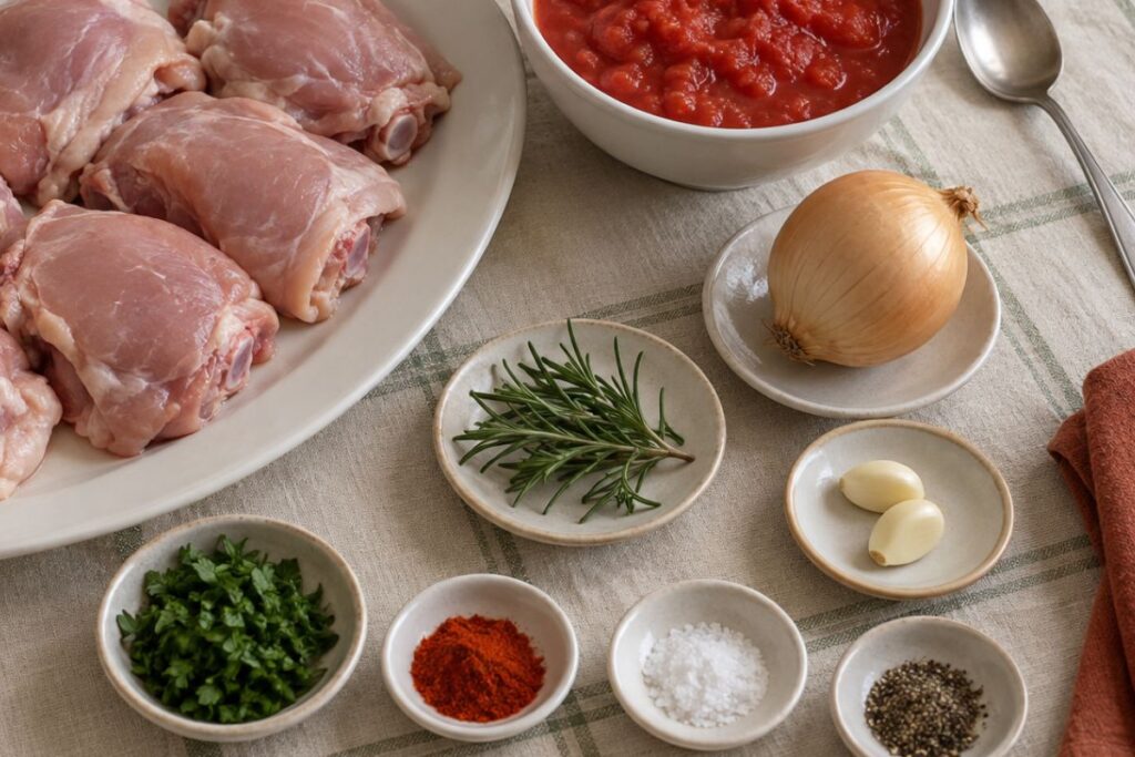 Sovracosce di pollo al pomodoro in friggitrice ad aria, ingredienti