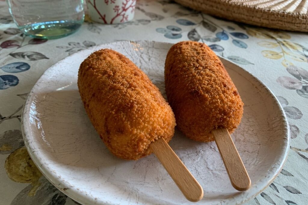 Supplì su stecco in friggitrice ad aria