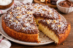 Torta Nutella e cocco in friggitrice ad aria