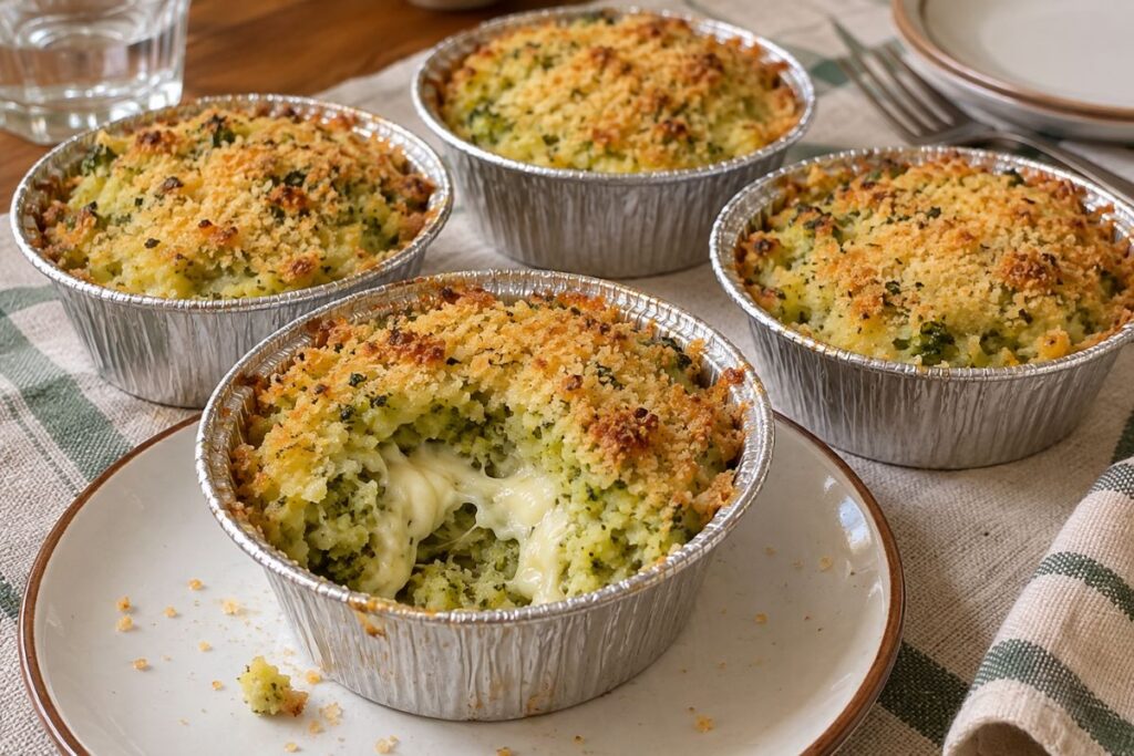 Tortini broccoli e patate in friggitrice ad aria