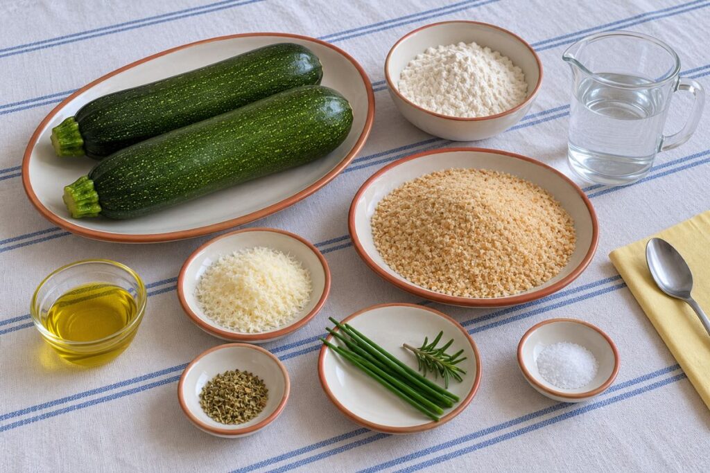Zucchine croccanti senza uova in friggitrice ad aria ingredienti Zucchine croccanti senza uova in friggitrice ad aria, ingredienti