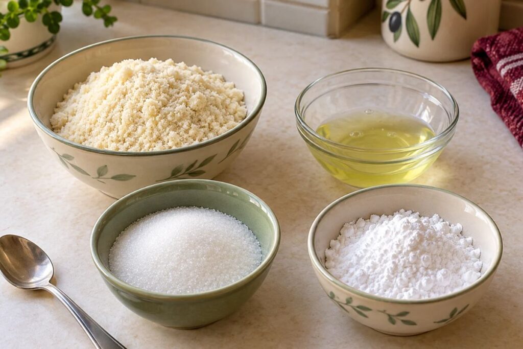 Biscotti morbidi alle mandorle in friggitrice ad aria, ingredienti