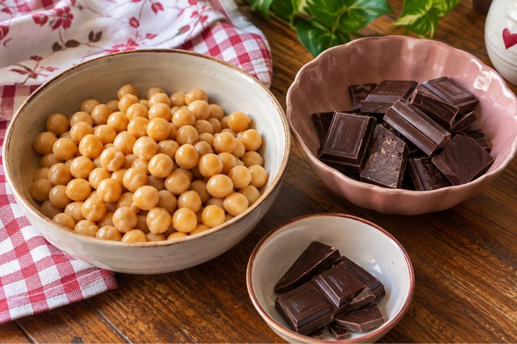 Cioccoceci snack croccante di ceci e cioccolato fondente ingredienti Cioccoceci, snack croccante di ceci e cioccolato fondente, ingredienti