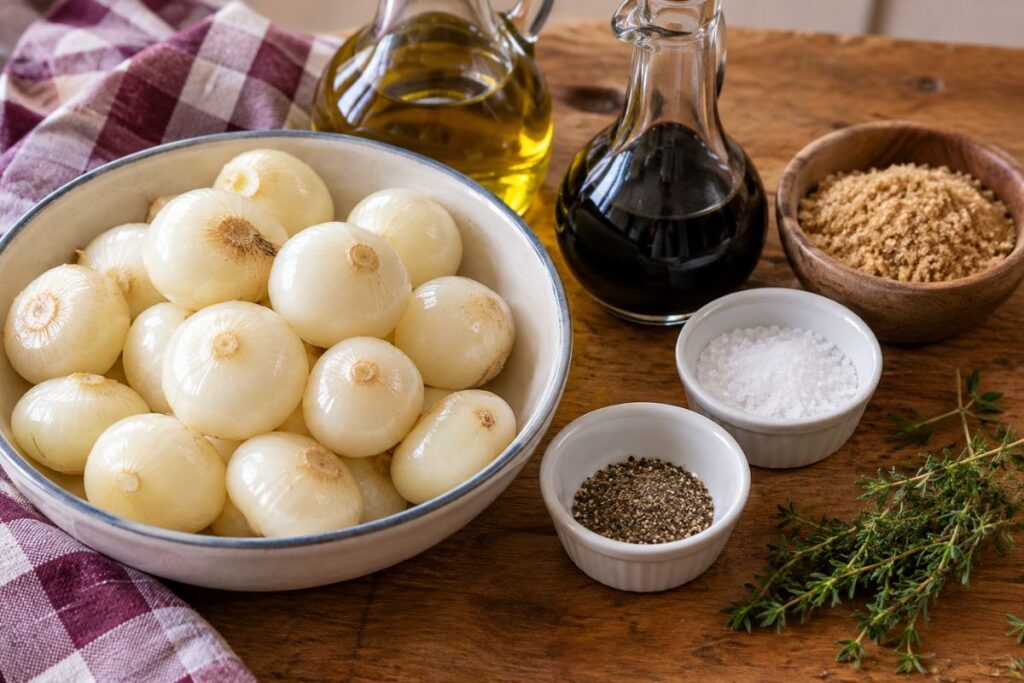 Cipolline in agrodolce in friggitrice ad aria, ingredienti