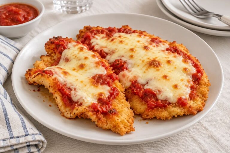 La cotoletta diventa pizza in friggitrice ad aria, ma con una panatura super croccante