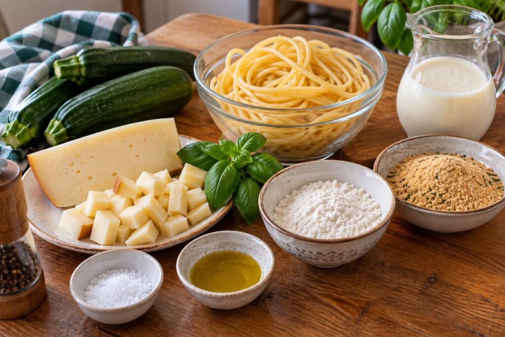 Frittatine alla Nerano in friggitrice ad aria, ingredienti