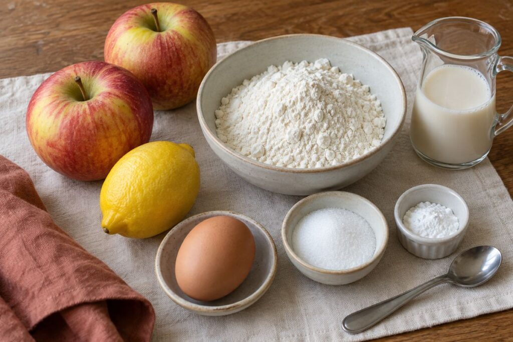 Frittelle di mele in friggitrice ad aria, ingredienti