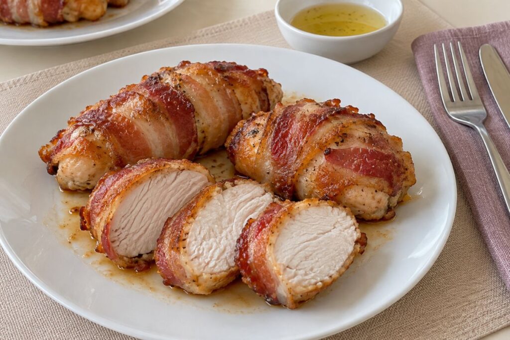 Mini polpettoni di pollo con pancetta in friggitrice ad aria
