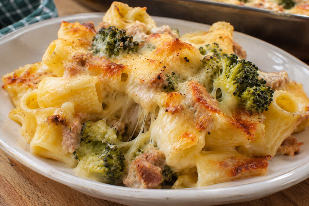 Pasta con broccoletti in friggitrice ad aria