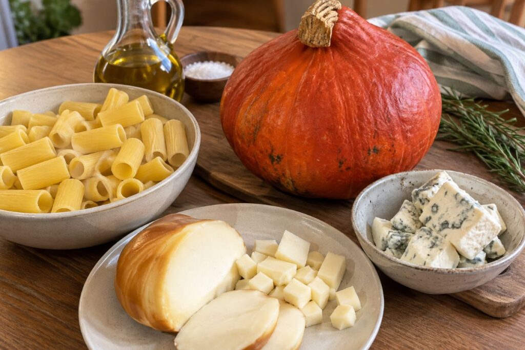 Pasta cremosa nella zucca in friggitrice ad aria ingredienti Pasta cremosa nella zucca in friggitrice ad aria, ingredienti
