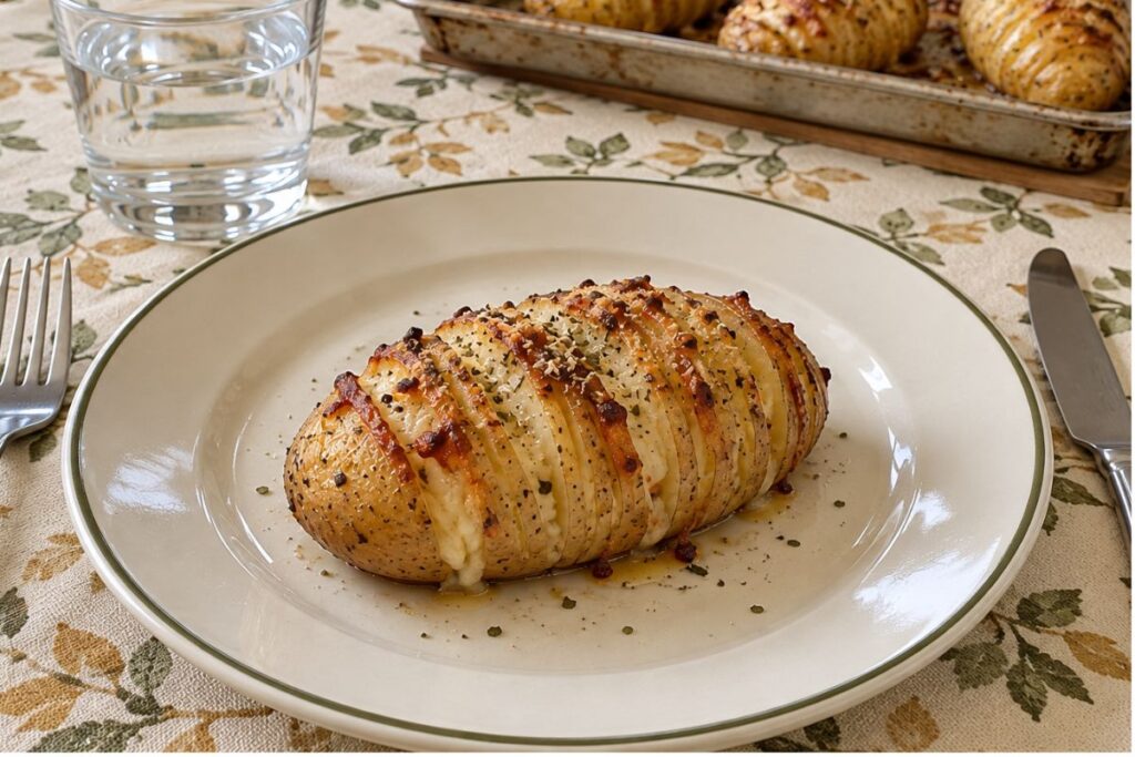 Patate a fisarmonica con scamorza in friggitrice ad aria