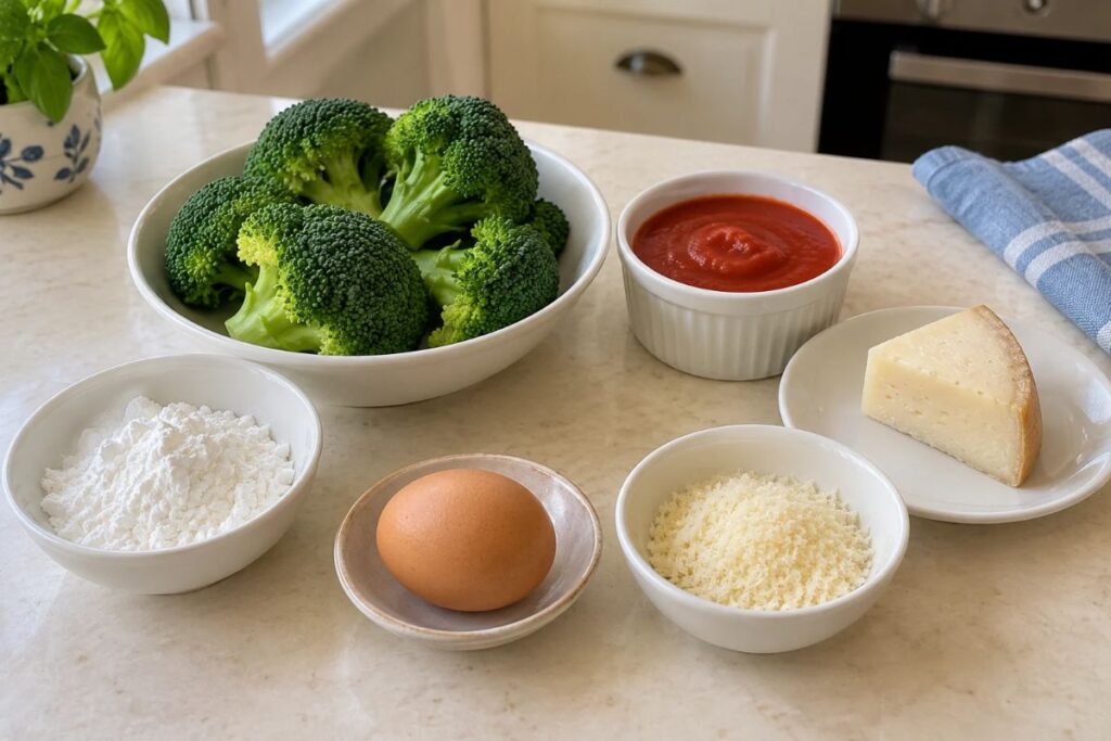 Pizza di broccoli in friggitrice ad aria ingredienti Pizza di broccoli in friggitrice ad aria, ingredienti