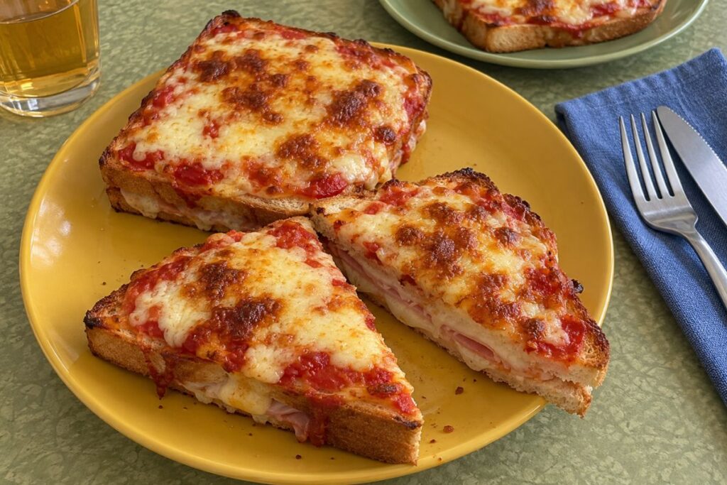 Pizza toast in friggitrice ad aria