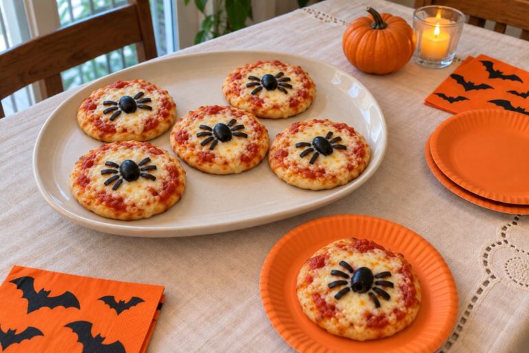 Taglia le olive così e trasforma le pizzette nell’idea più creepy di Halloween in friggitrice ad aria, in 10 minuti!