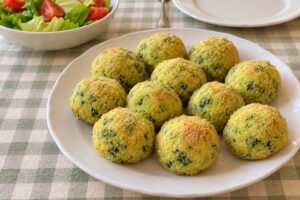 Polpette di ricotta e spinaci in friggitrice ad aria