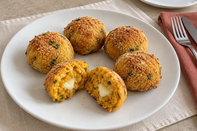 La ricetta con la zucca che rifarai per tutto ottobre: polpette con un cuore filante in friggitrice ad aria