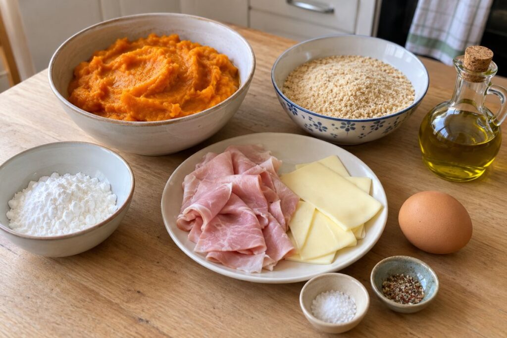 Sofficini di zucca in friggitrice ad aria, ingredienti