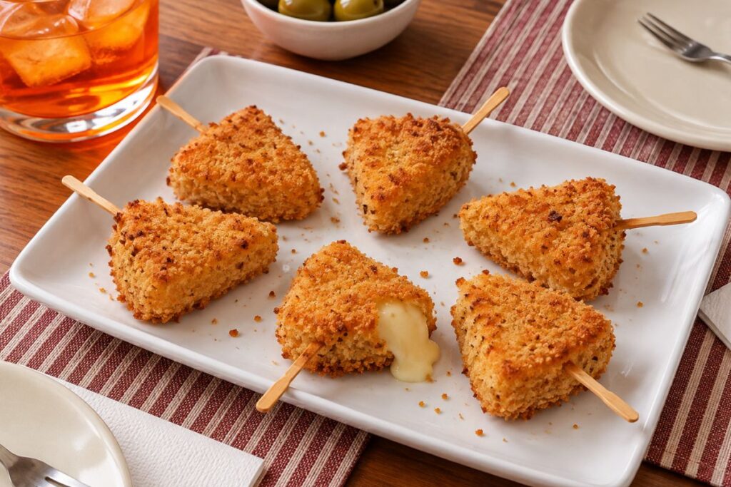 Spicchi di brie panati in friggitrice ad aria