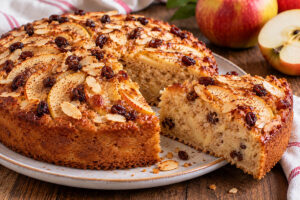 Torta di mele senza glutine e senza uova in friggitrice ad aria