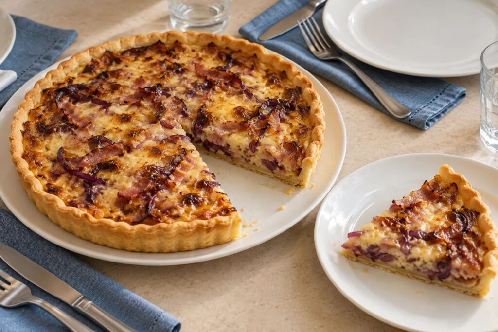 Torta salata con cipolla di Tropea, speck e Asiago in friggitrice ad aria
